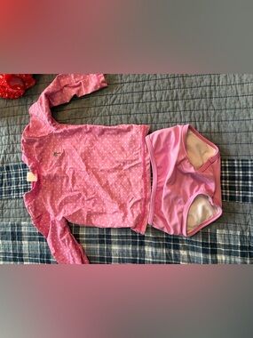 Ruffle butts Pink Polka Dot Two-Piece Swim Set